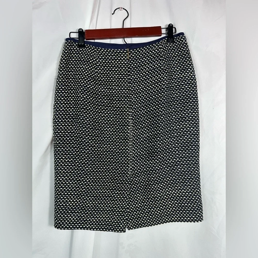 Tory Burch navy tweed pencil skirt size 4